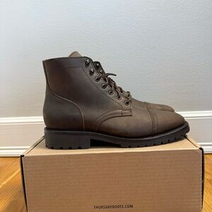 Thursday Boots Captain Stormking Lug Soles Tobacco - Size 10